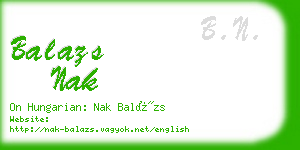 balazs nak business card